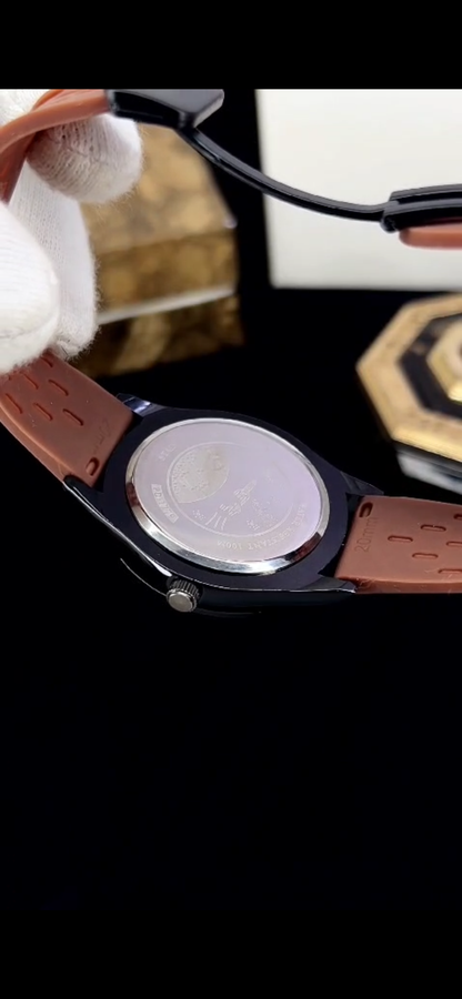 Fluted Bezel Rubber Strap